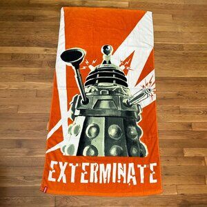 Doctor Who Dalek Exterminate Orange Terry Cloth 29.5" x 59" Beach Towel